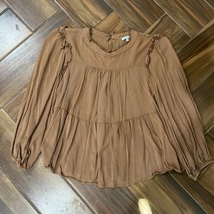 Brown Tiered Top
